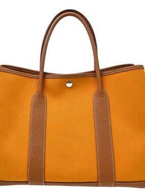 Hermes Saffron Toile Officier Negonda Garden Party C GS 006